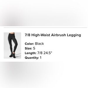 ALO 7/8 black High-Waist Airbrush Leggings